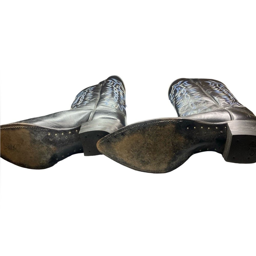 Tony Lama Black and Gray Western Boots - Picture 10 of 10